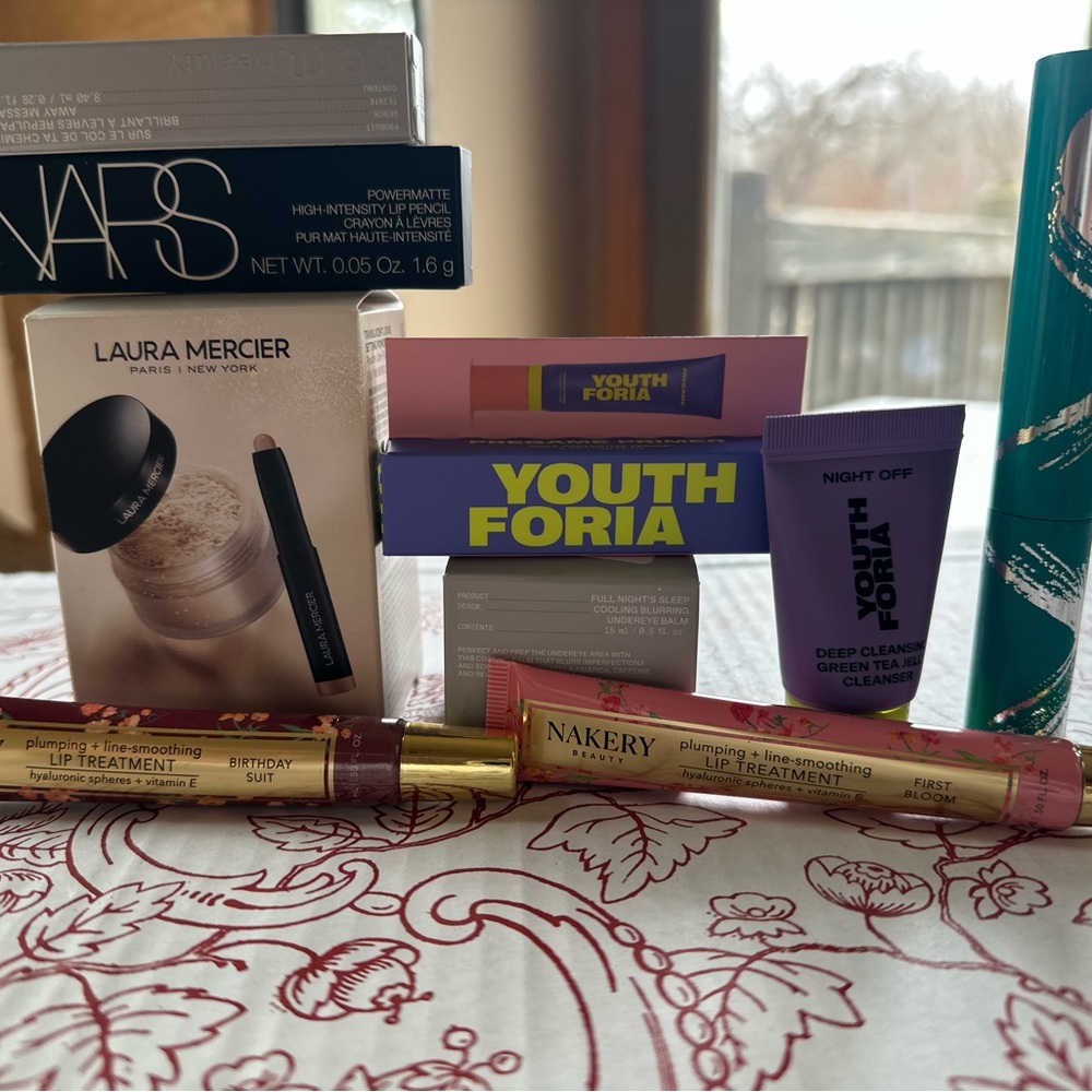 Makeup Bundle!!! Youth Foria, NARS, Nakery, Laura Mercier & MORE
